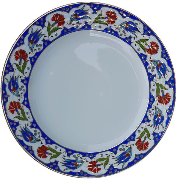 Porselen Resim Tabağı  25cm altın yaldızlı-11